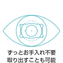 ずっとお手入れ不要取り出すことも可能